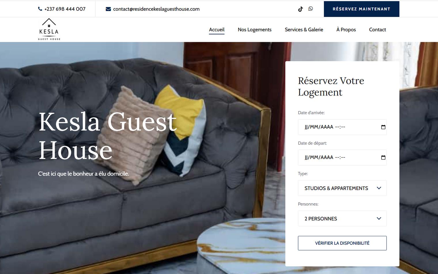 Résidence Kesla Guest House, home page